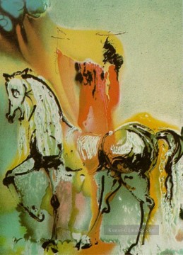 Der christliche Ritter s Pferde Surrealist Ölgemälde